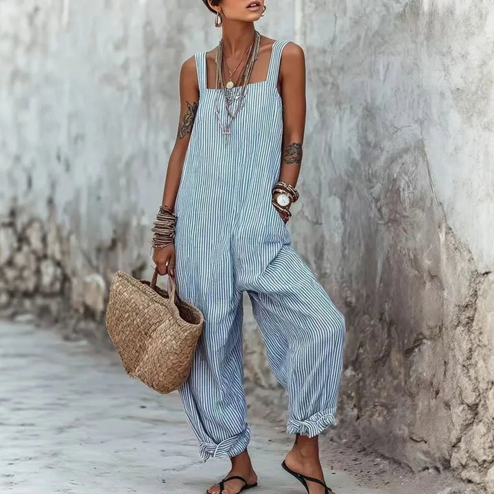 Addie Striped Wide Leg Jumpsuit