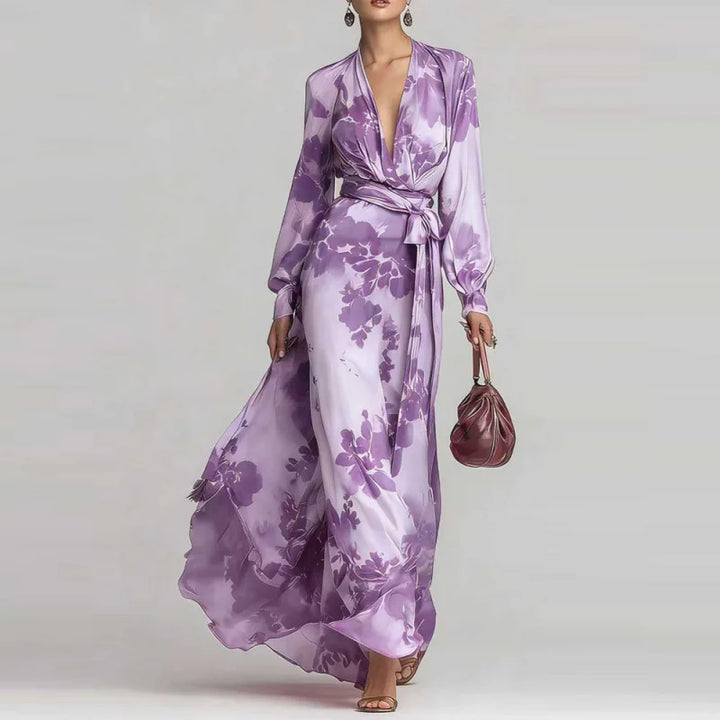 Celeste Floral Chiffon Maxi Dress