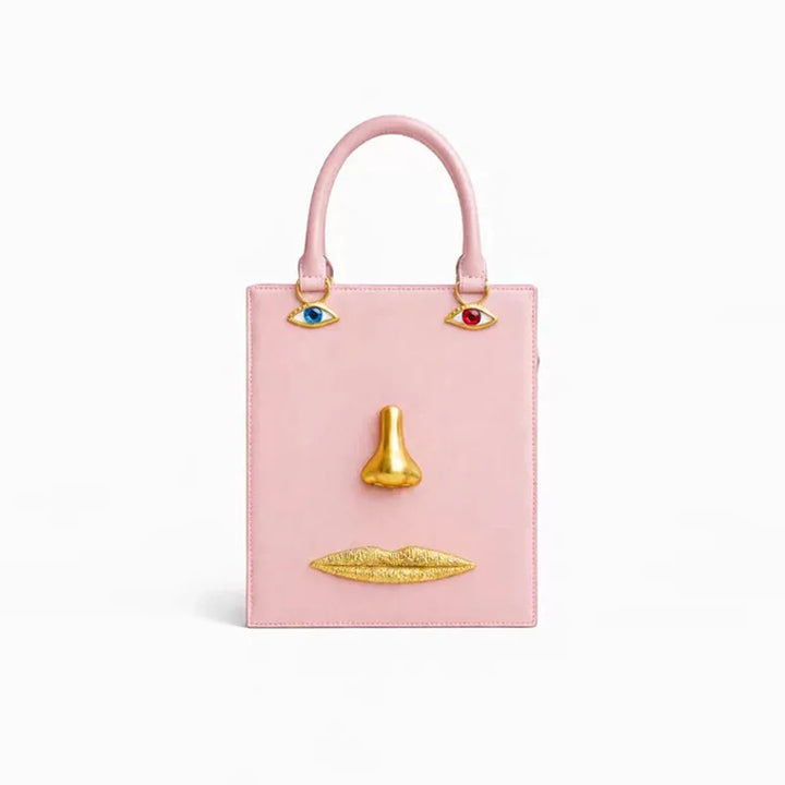 Genevieve Statement Face Top Handle Bag