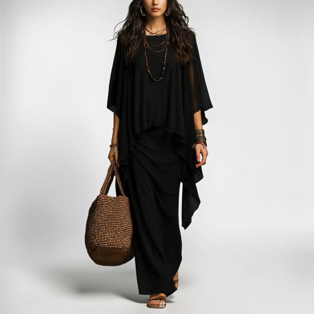 Remi Chiffon Overlay Two Piece Set