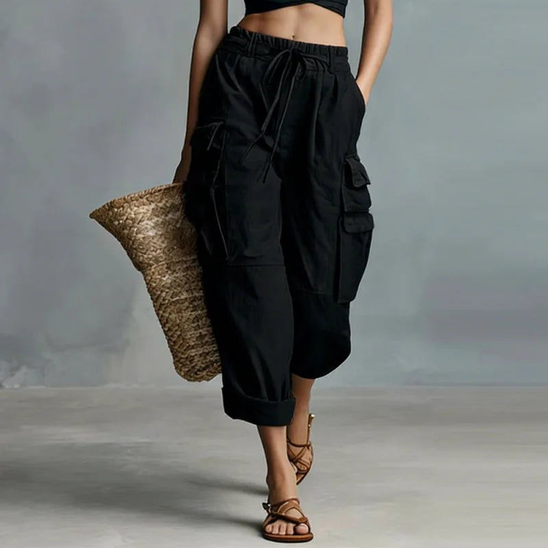 Quinn Relaxed Drawstring Cargo Pants