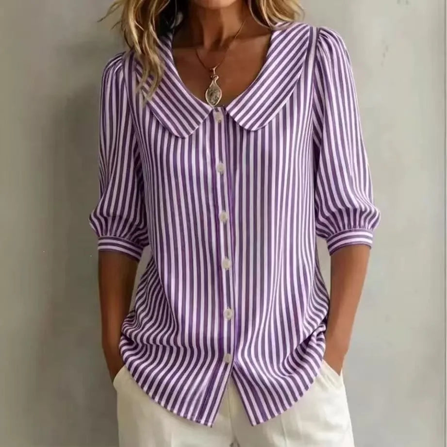 Abby Oversized Striped Blouse