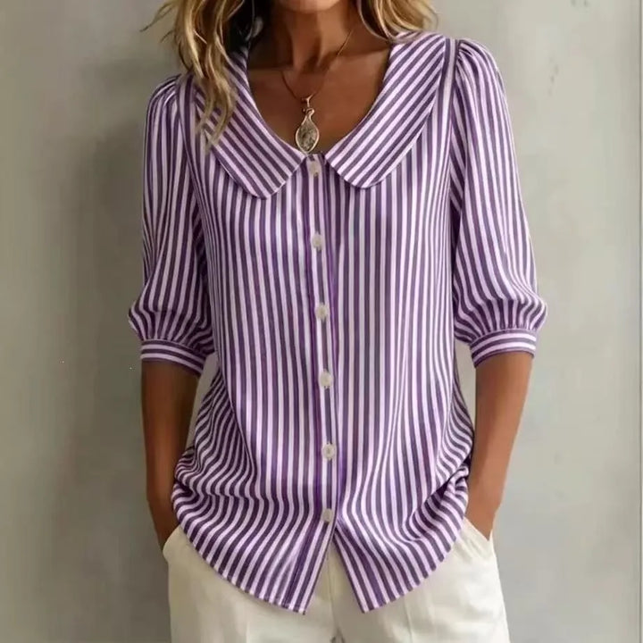 Abby Oversized Striped Blouse