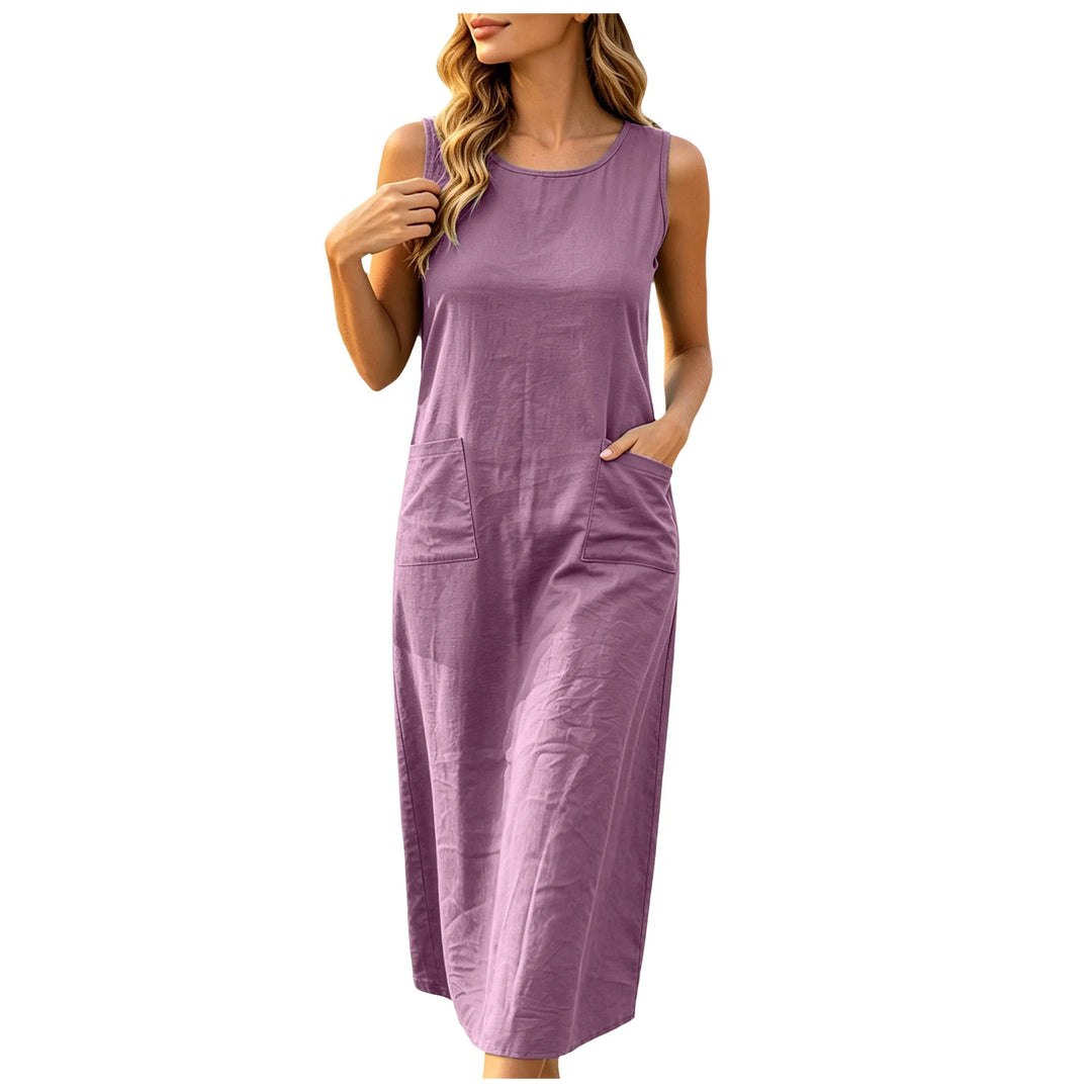 Parker Sleeveless Pocket Midi Dress