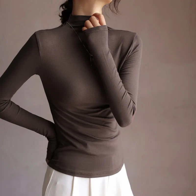 Delia Mock Neck Knit Top