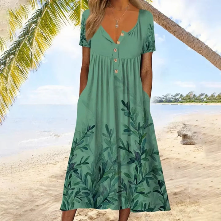 Julia Floral Print Maxi Dress