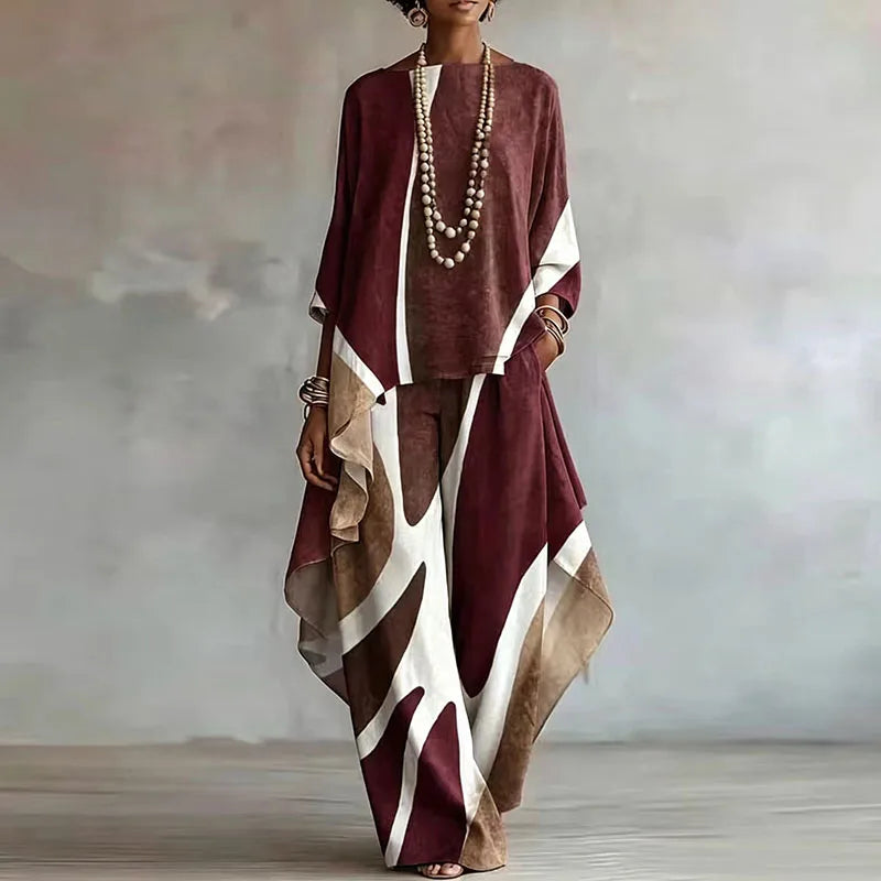 Solene Abstract Trouser Set