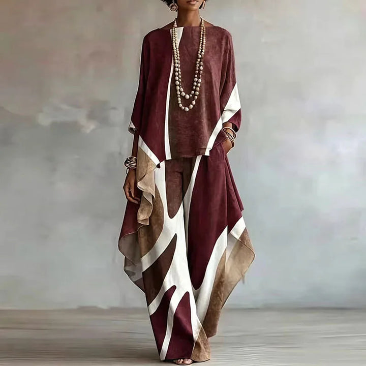 Solene Abstract Trouser Set