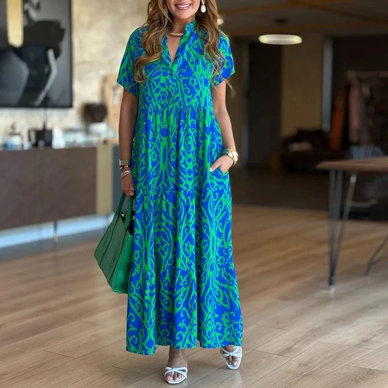 Brooke Printed Pocket Maxi Dress