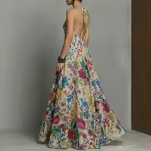 Bellamy Vintage Floral Flowy Maxi Dress