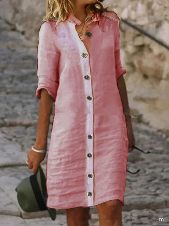 Claire Button Front Mini Dress