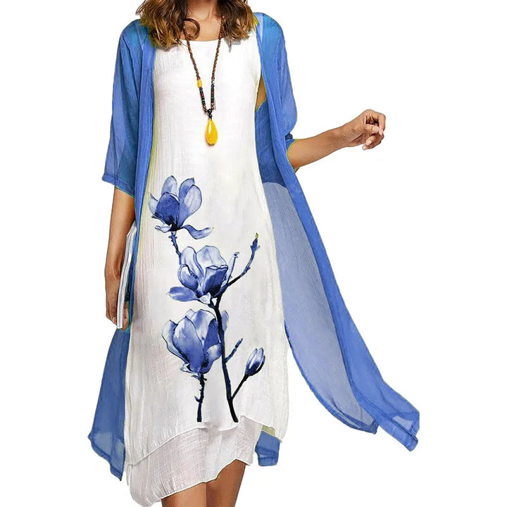 Daphne Floral Layered Midi Dress