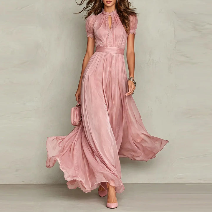 Nadia Ruffle Trim Wedding Guest Maxi Dress