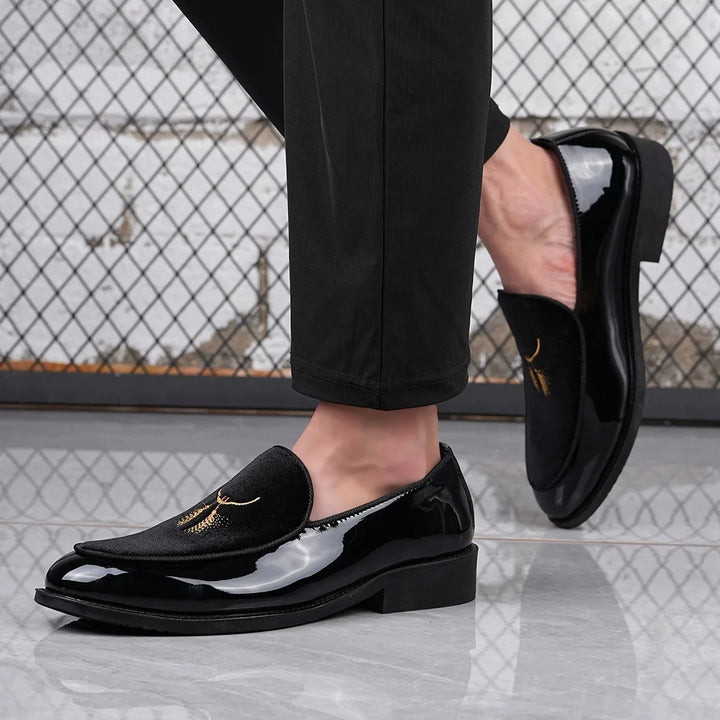 Cassian Metallic Embroidered Loafers