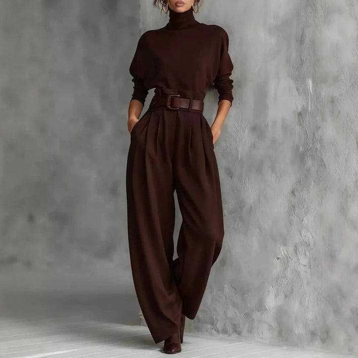 Adeline Elegant Turtleneck Pant Set