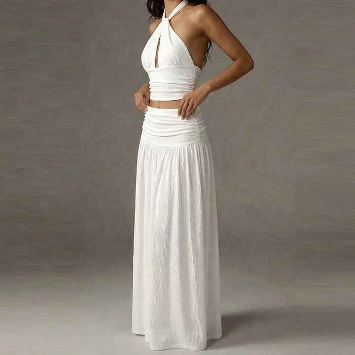 Amara Halter Neck Skirt Set