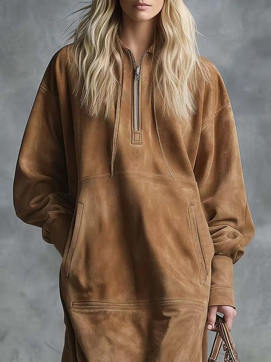 Sierra Faux Suede Fringe Dress