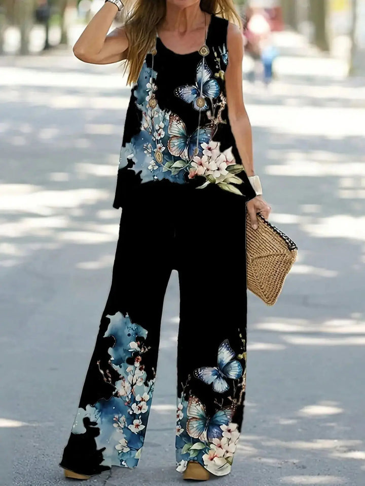 Aubrey Floral Wide Leg Set