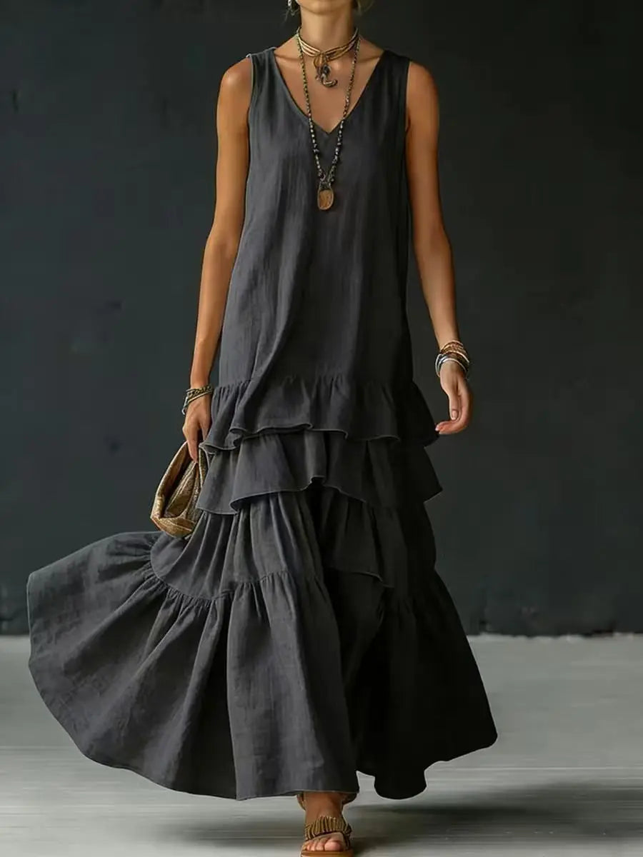Krista Tiered Ruffle Maxi Dress
