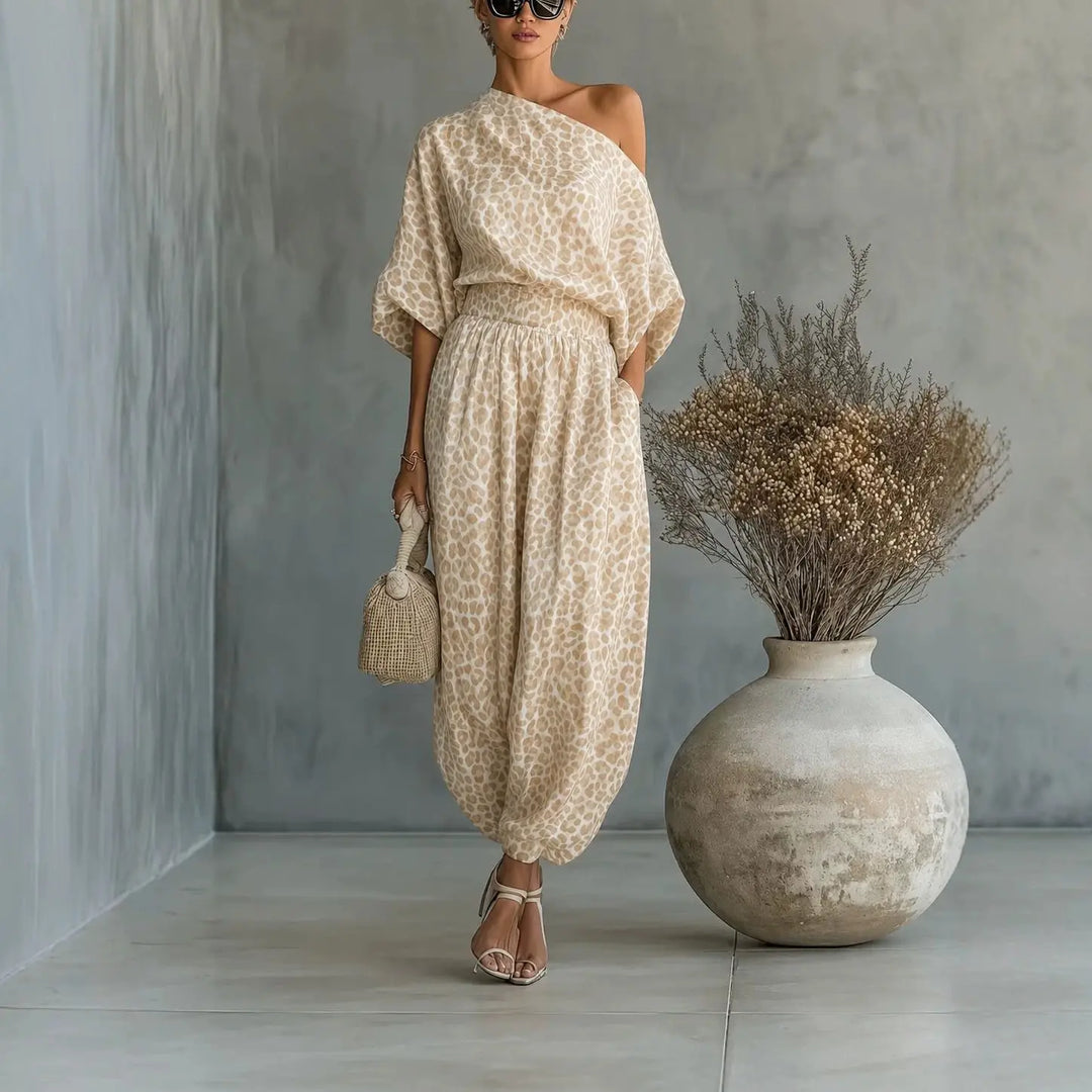 Stephanie One Shoulder Trouser Set