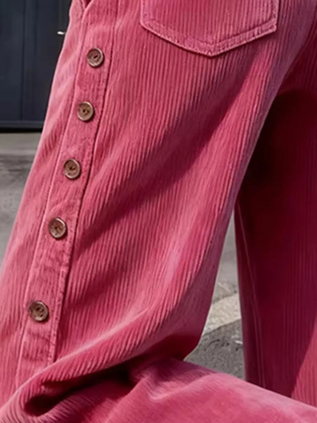 Darcy Button Side Corduroy Pants
