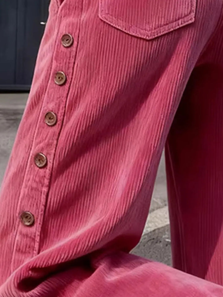 Darcy Button Side Corduroy Pants