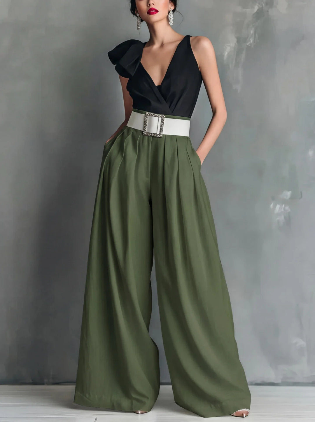 Lacey High Waist Wide Leg Trousers