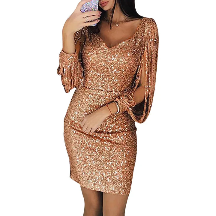 Vivienne Sequin Cocktail Mini Dress