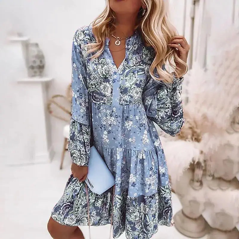 Dakota Boho Floral Mini Dress