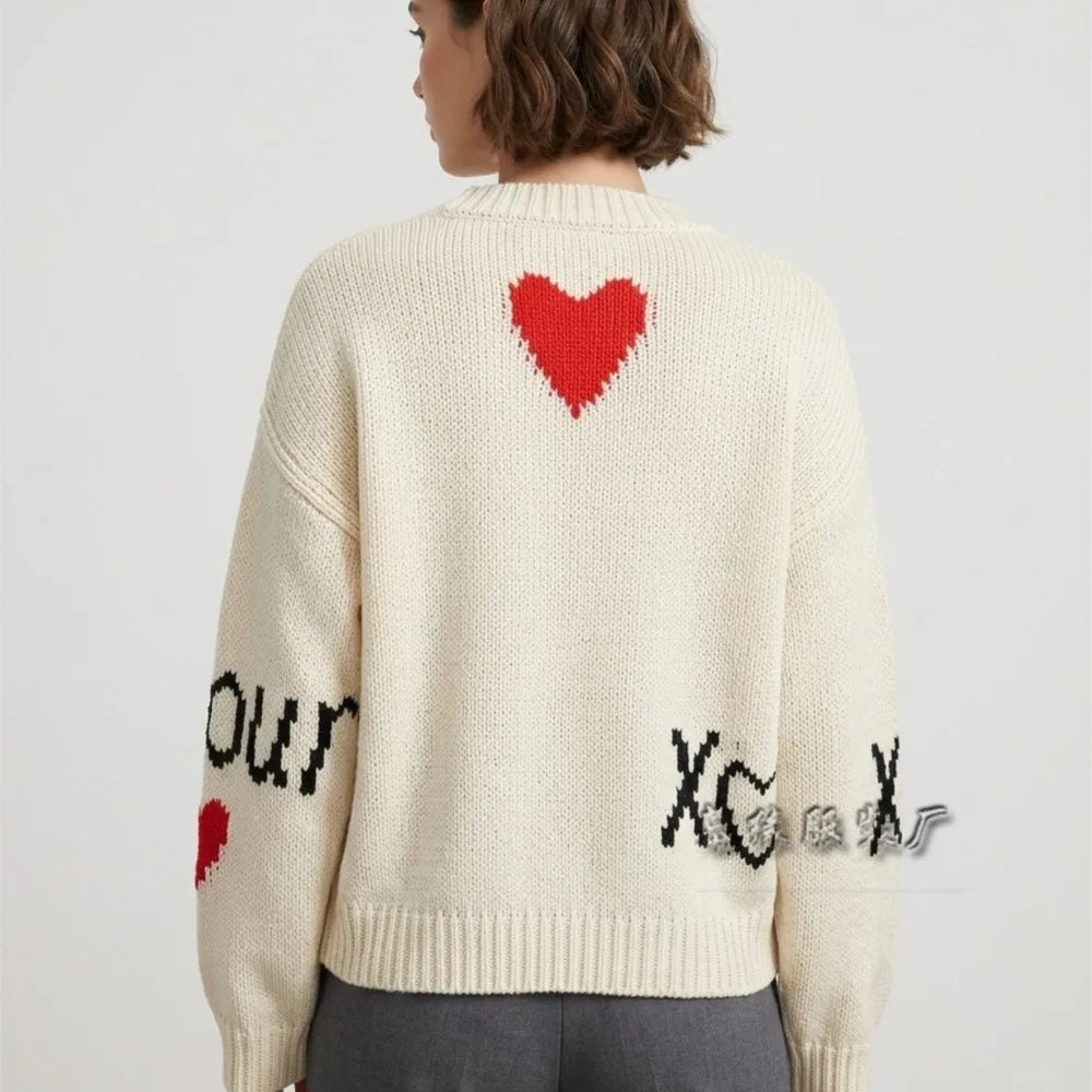 Amore Heart Knit Sweater
