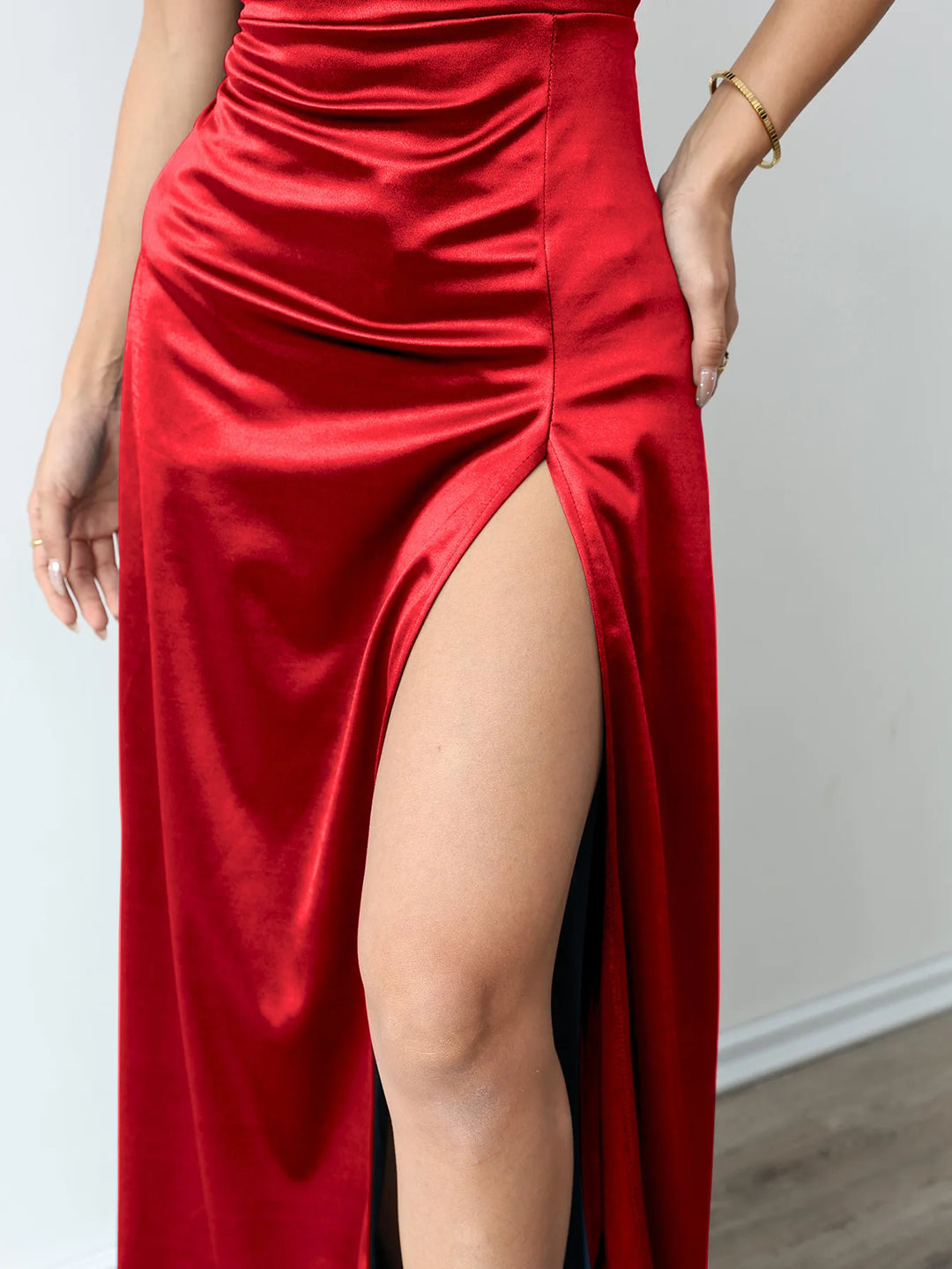 Camille High Slit Wedding Guest Dress