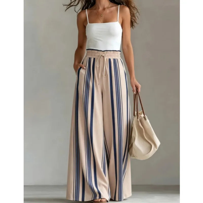 Faith Striped Palazzo Trouser