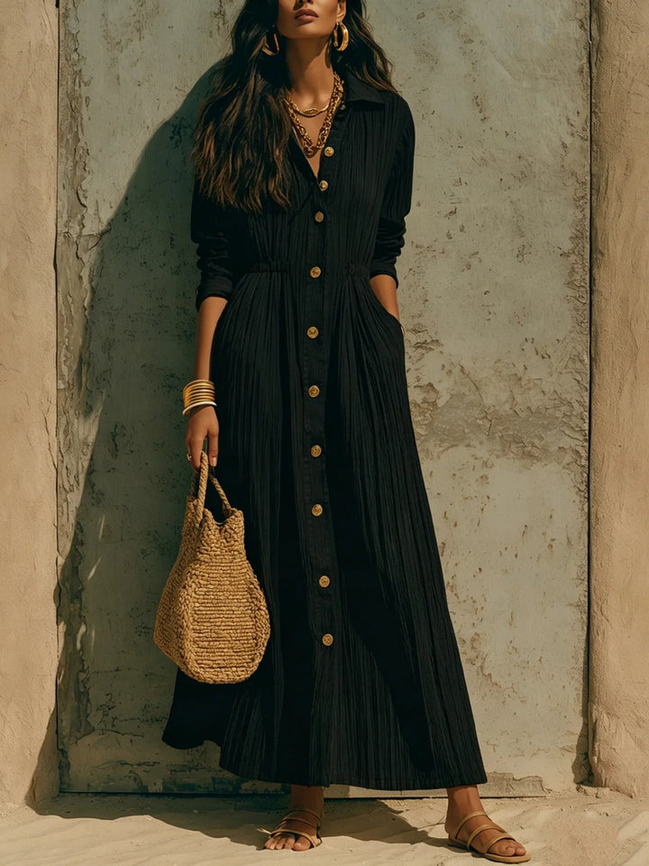 Madeline Button Front Maxi Dress