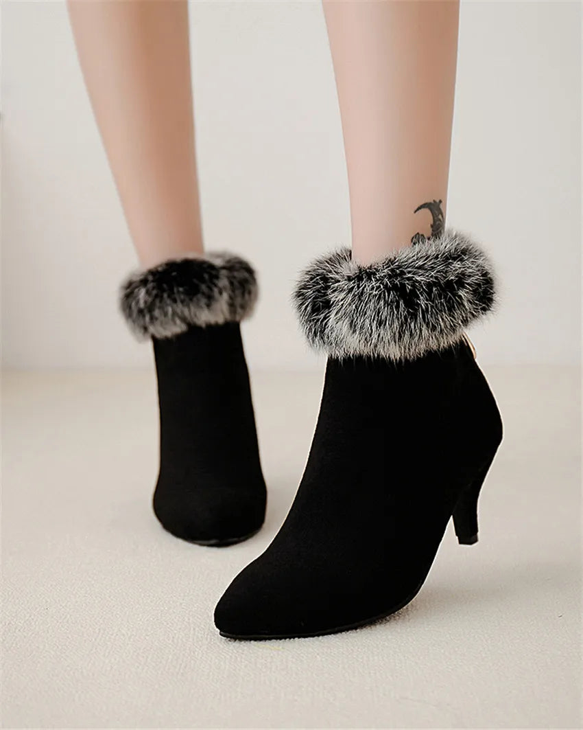 Selene Fur Ankle Boots
