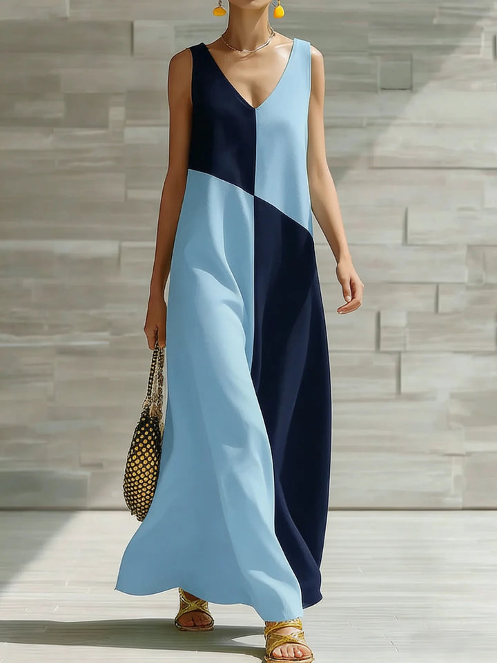 Alisha Color Block Maxi Dress