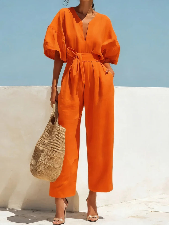 Zalira Summer Linen Jumpsuit