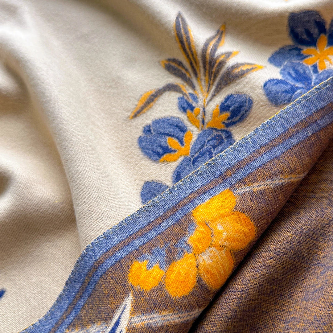 Elowen Warm Floral Cashmere Shawl