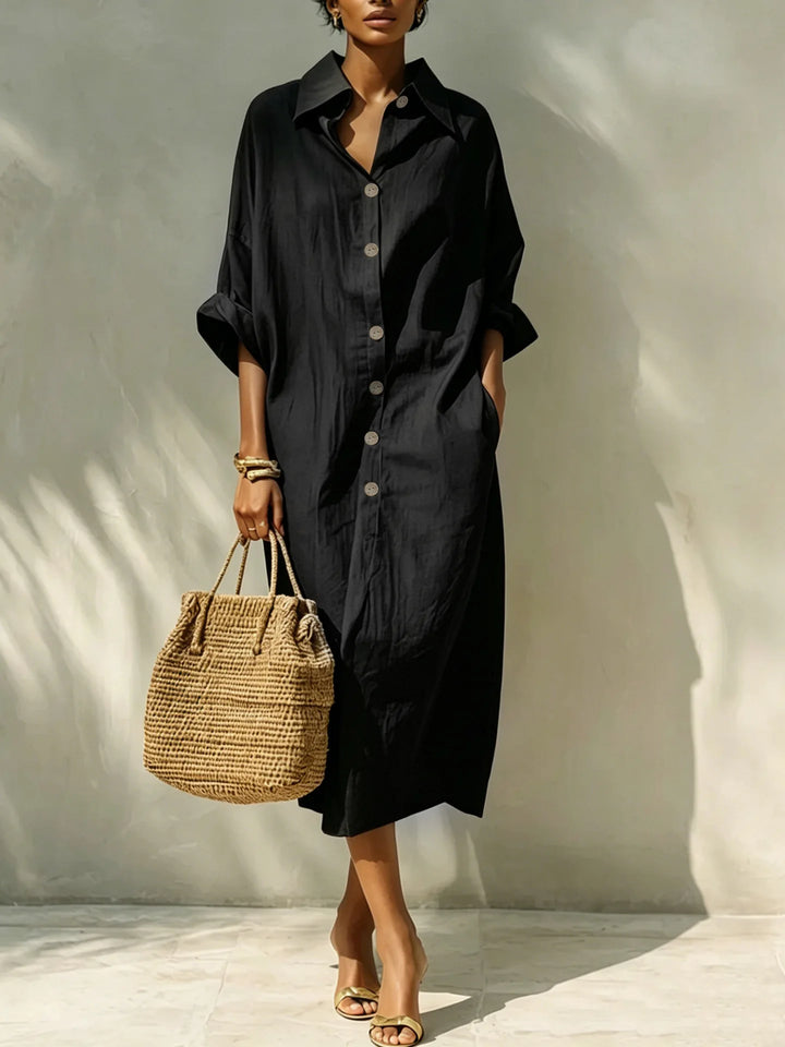 Senna Relaxed Midi Shirt Dress