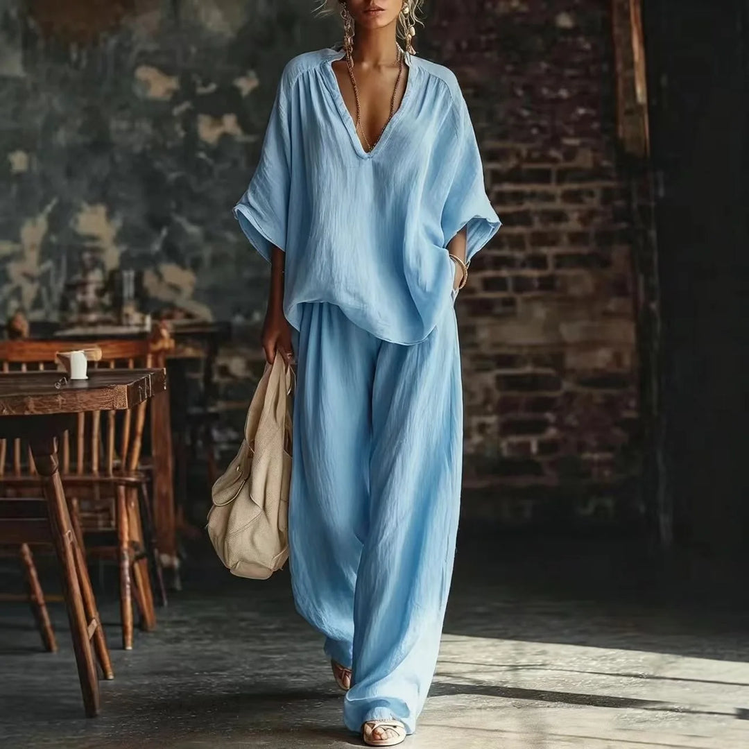 Dixie Relaxed Wide Leg Pant Set