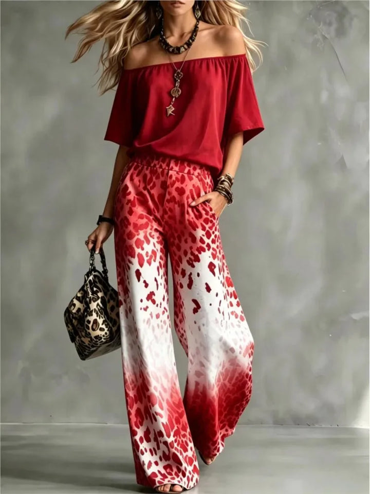 Zara Off Shoulder Trouser Set
