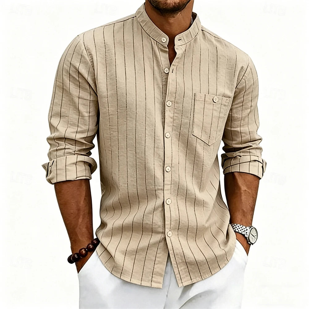Grayson Breathable Striped Linen Shirt