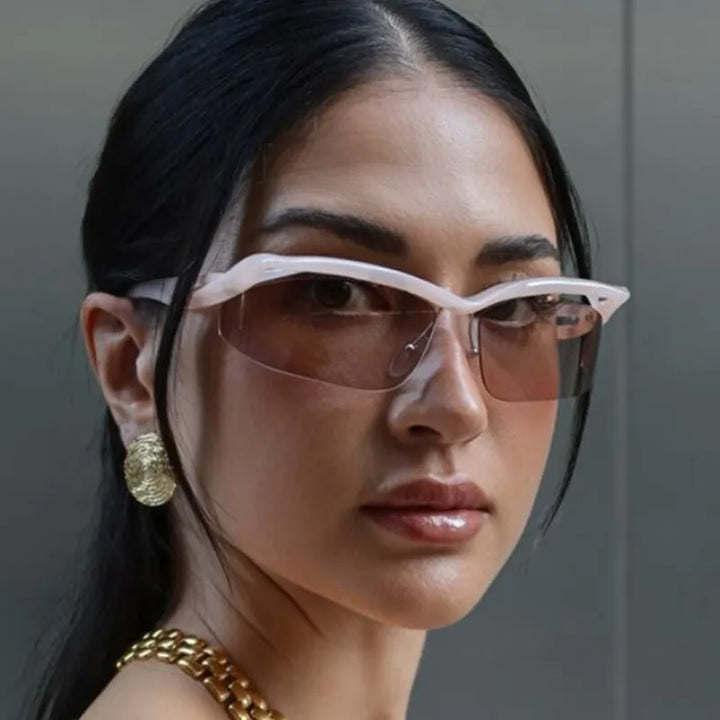 Elba Rimless Retro Sunglasses