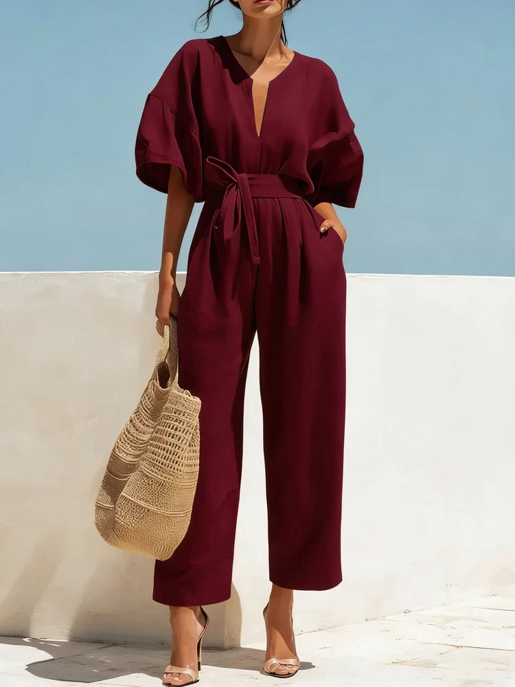Zalira Summer Linen Jumpsuit