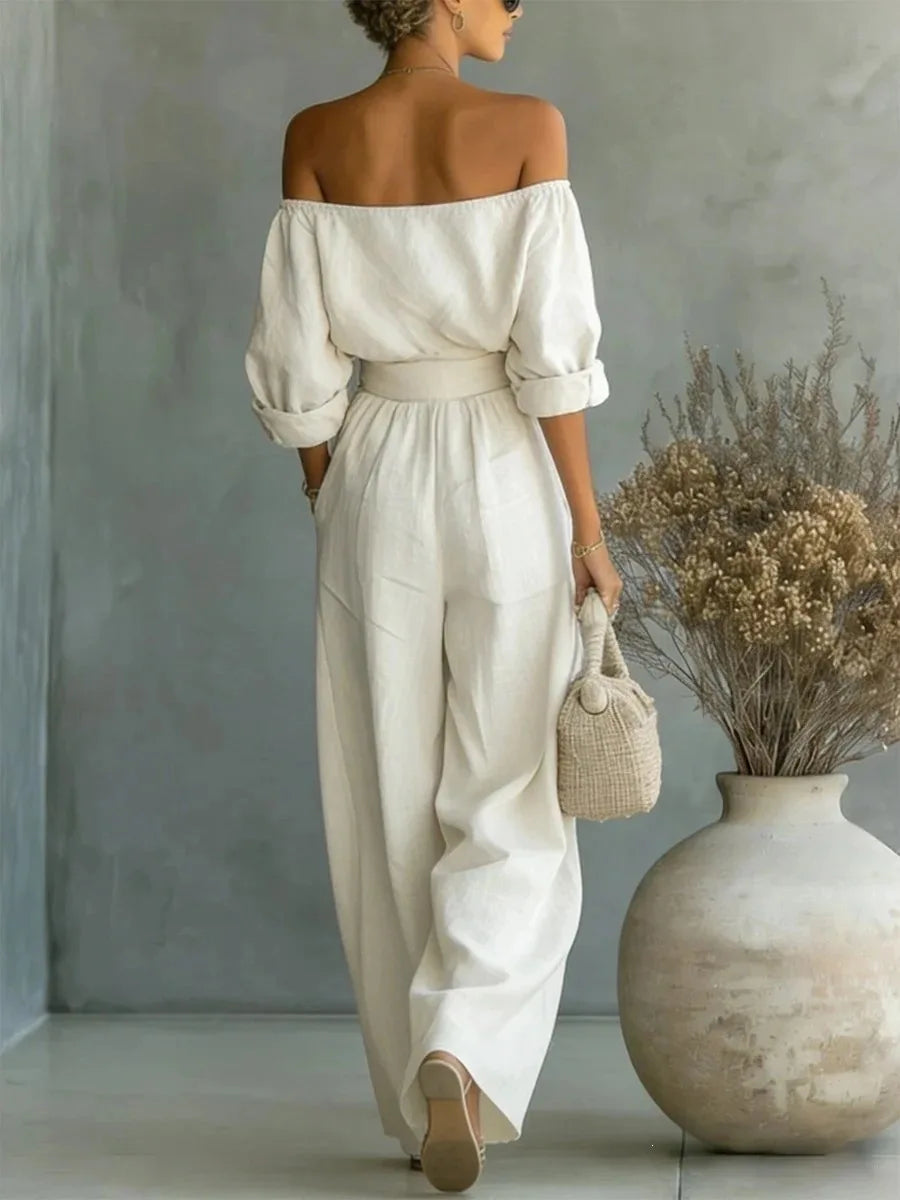 Abbey Off Shoulder Trouser Set
