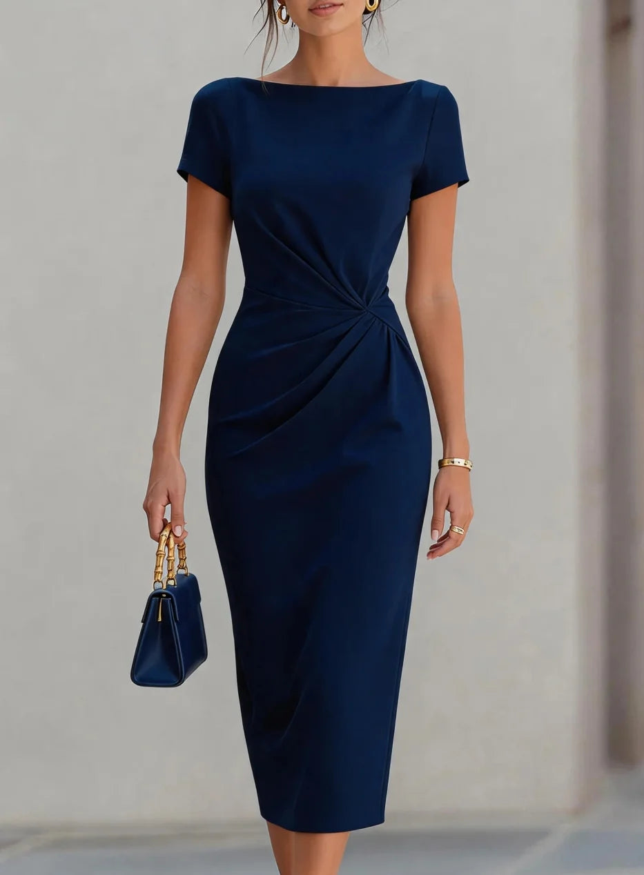Adelaide Ruched Sheath Midi Dress