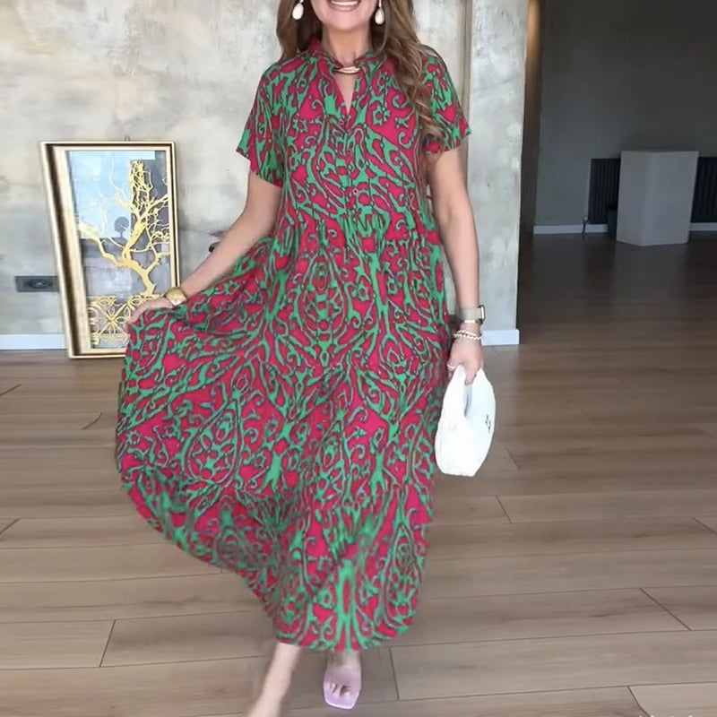 Brooke Printed Pocket Maxi Dress
