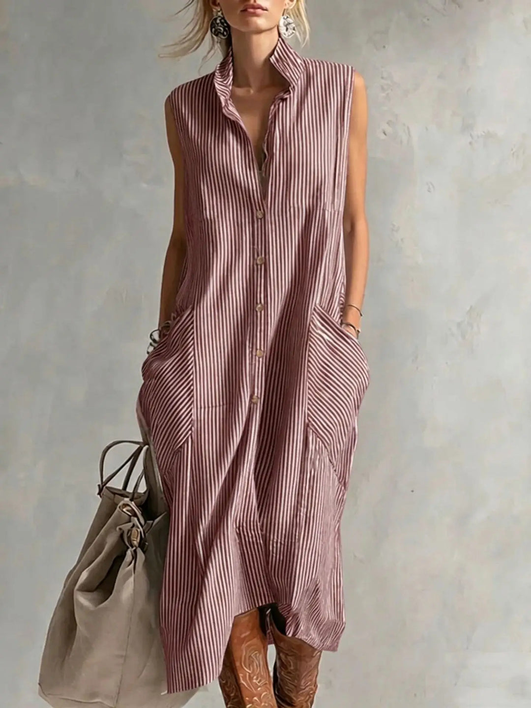 Hadley Button Front Mini Dress