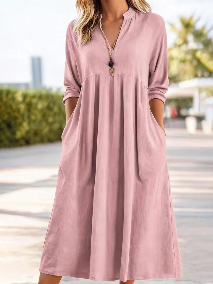 Leah Vintage Linen Mini Dress