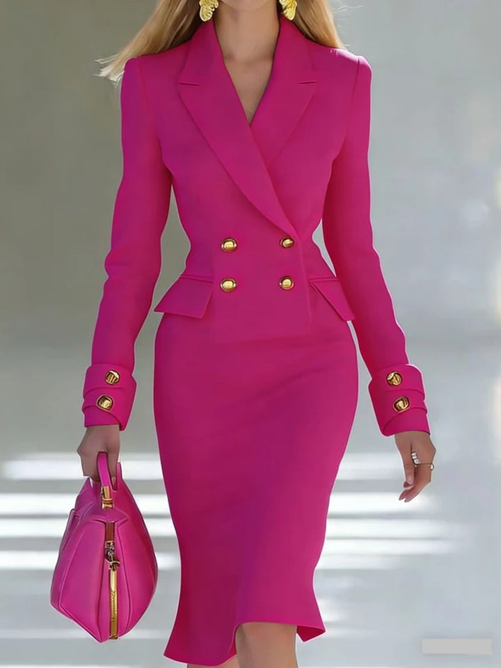 Florenda Tailored Office Midi Dress