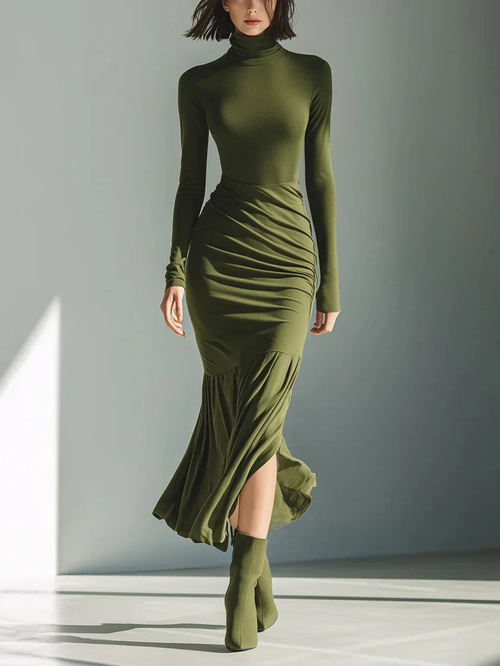 Evelisse Ruched Mermaid Maxi Dress